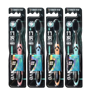 BANNER <b>Toothbrush</b> Soft Bristle Wide Head Ergonomic Design Adult Manual Cleaning - Product Image 2