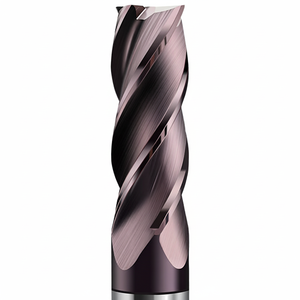 מקדח קצה מרובע HRC58 עם 4 חריצים, מצופה AlTiN, עשוי טונגסטן קרביד, לכלי עיבוד שבבי CNC עבור פלדת סגסוגת - Product Image 1