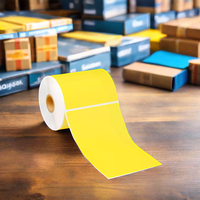 Rouleaux d'étiquettes adhésives 50x25mm en papier thermique, imperméables, autocollants pour étiquettes de prix de détail, impression personnalisée de logo, faible MOQ
