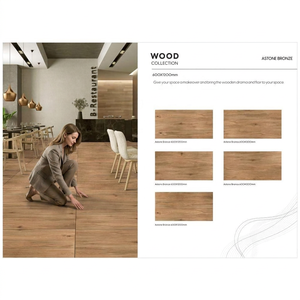 Belly Wood Brown 600x1200mm Glazed Porcelain Wood Effect Floor And <b>Wall</b> Slab Tiles - Product Image 6