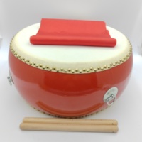 Hot Selling Wooden Double Layer Handmade Percussion Drum Popular Toy Chinese Red Lion Dance Drum