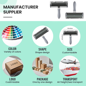 Peine de Aseo para perros y gatos, <span class=keywords><strong>cepillo</strong></span> limpiador de rodillos para pelusa reutilizable extraíble portátil para mascotas, herramienta de limpieza de pelusa para gatos - Product Image 4