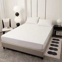 Ensemble de draps ajustés en polyester doux et uni, personnalisable, tailles EU/US, pour maison et hôtel, avec poches profondes, drap et taie d'oreiller, moderne, 3 pièces, literie