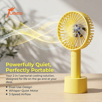 Langlebiger tragbarer Handventilator mit Ständer, ganztägige Kühlung, USB-aufladbarer Mini-Tischventilator für Zuhause, Make-up-Tisch