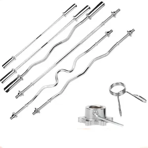 2023 Venta al por mayor Equipo de gimnasio 2,2 m Levantamiento de pesas Barra Olimpica Gimnasio Barbell Barra 20kg de peso Aleación de acero Levantamiento de pesas Barbells <span class=keywords><strong>B</strong></span> - Product Image 1