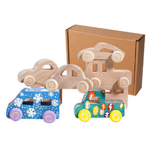 Vente en gros d'activités pour la maison Artisanat en bois Jouet pour enfants 8 pièces DIY Voiture en bois Jouets Voitures en bois non finies <span class=keywords><strong>Kit</strong></span> de <span class=keywords><strong>peinture</strong></span> pour enfants - Product Image 1