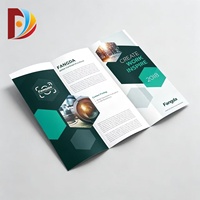 Service d'impression offset de dépliants, brochures, affiches et flyers en carton Fangda 105gsm/128gsm/157gsm A3/A4/A5/DL
