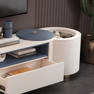 New Design Flatette Furniture Designs Two Meter Living Room <strong>White</strong> Display Modern <strong>TV</strong> <strong>Stand</strong> - Product Image 3