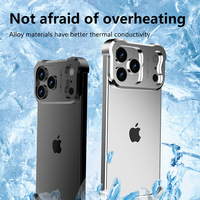 Nueva Funda Protectora para Teléfono Móvil con Parachoques de Aleación de Aluminio a Prueba de Golpes, Sin Bordes, para 17 16 15 Pro Max