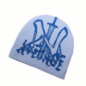 Vente en gros, nouveaux arrivages, chapeaux d'hiver de haute qualité, acrylique, chauds, style Y2K, bonnet personnalisé en tricot jacquard - Product Image 4