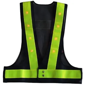 Hoge Reflecterende Knipperlicht Goedkope Werken Led Veiligheid Vest Kleding