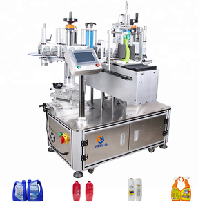 Machine d'étiquetage semi-automatique <span class=keywords><strong>FINECO</strong></span> pour bouteilles carrées transparentes, étiqueteuse à deux côtés - Product Image 6