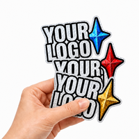 Autocollants holographiques en cristal avec logo personnalisé, imperméables, autocollants personnalisés de qualité supérieure, découpés à la forme, pour casque