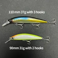 Leurres de pêche méné 90mm 31g appâts artificiels évier leurre de pêche hiver matériel de pêche attirer les poissons larges