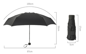 Promotional Wholesale 5-Folding Printing Anti Uv Summer Gift Umbrellas Mini Sun Pocket Compact Umbrella for Travel - Product Image 3