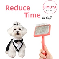 2024 personnalisé professionnel en bois chien Slicker brosse toilettage pour animaux de compagnie haute qualité poignée ergonomique longue broche peigne pour animaux de compagnie pour chien chat