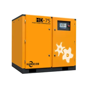 Compresseur HANDE 75KW 100HP compresseur à vis rotatif à vitesse fixe 8 bars 10Bar 12Bar compresseur d'air industriel à usage intensif