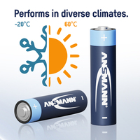Piles alcalines ANSMANN Super Power 4 pièces AAA N°7 1300mAh pour jouets, appareils électroménagers, outils électriques, électronique grand public, télécommandes
