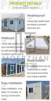 Maison portable d'extension de luxe détachable Maison en conteneur pliable Maison préfabriquée en conteneur de 40 pieds