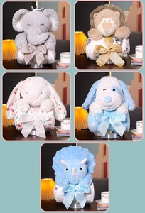 <strong>Cuddly</strong> 2-in-1 Baby Crib Bedding Set with Soft <strong>Panda</strong> Fox &amp; Teddy Bear Security Blanket PP Cotton Filling Birthday Unisex - Product Image 6