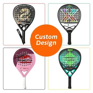 Raqueta de Pádel de Fibra de Carbono Personalizada de Fábrica Qingyu, Raqueta Profesional con Logotipo y Diseño de Color Personalizados, Raquetas de Tenis de Mesa - Product Image 3
