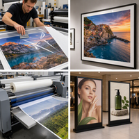 Rollo de Película de Laminación de PVC Autoadhesiva, Transparente, Mate, Brillante, Laminado en Frío, Imprimible, para Protección de Obras de Arte, Fotos y Pósters, Formato Ancho