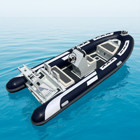 Bateaux pneumatiques en aluminium semi-rigides Rhib 480 de 16 pieds Orca/Hypalon/PVC