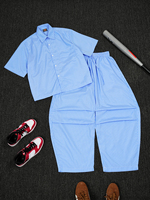Ensemble chemise et pantalon pour homme, vêtements de rue à séchage rapide, légers, rayés, décontractés, de créateur, été, 2 pièces