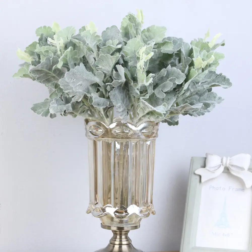 Artificiale dusty miller bouquet di fiori per la sposa