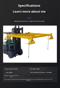 Forklift özel hidrolik örgü çerçeve Boom çelik ızgara taşıma taşıma vinç konsol Forklift kamyon eki çelik pençe - Product Image 6