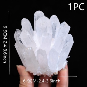 Grande grappe de cristal de quartz blanc transparent, pierres de guérison Reiki, pierres brutes, minéraux, autres objets artisanaux en cristal - Product Image 3