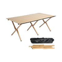 Tables de camping pliantes en acier au carbone léger pour pique-nique et plage, vente en gros