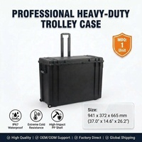 Valise à outils roulante grande capacité modèle D9466 avec roues et poignée, boîte de protection robuste