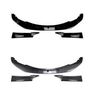 Bmw 1 Series F20 F21 Front <b>Lip</b> <b>Splitter</b> Carbon Fiber Texture Piano Black PP Material 2012-2014 M Sport Fitment - Product Image 2