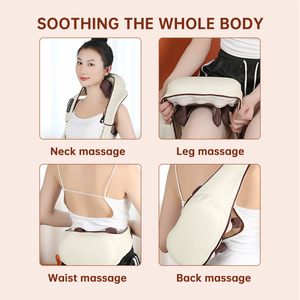 Masajeador 3D Shiatsu con Calor para Cuello, Hombros y Espalda, 2 Nodos de Masaje Más Largos, 3 Modos de Compresión Caliente (42-48), Alivio Profundo del Dolor Muscular, 2000mAh - Product Image 4