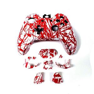 Carcasa de salpicadero de sangre para <span class=keywords><strong>Xbox</strong></span> One, reemplazo de controlador de salpicaduras de sangre Hydro Dipped, Kit de botón - Product Image 3