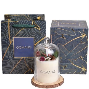 Scented <b>Candle</b> Soy Wax Cylindrical Glass Dome Gift Valentine's Day Decor - Product Image 4