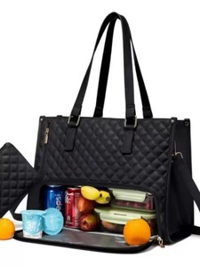 Bolsas de Almuerzo Aisladas 2 en 1, Bolsa de Transporte <span class=keywords><strong>para</strong></span> Portátil de 15.6 Pulgadas <span class=keywords><strong>para</strong></span> Hombre, Acolchada, <span class=keywords><strong>para</strong></span> Oficina, Bolsa Térmica Grande <span class=keywords><strong>para</strong></span> Comida <span class=keywords><strong>para</strong></span> Mujer - Product Image 3