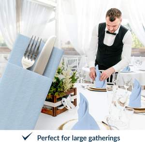 Serviettes en papier Airlaid jetables personnalisées avec impression <span class=keywords><strong>de</strong></span> logo, pliées en 1/8, pour Noël et mariages - Product Image 2