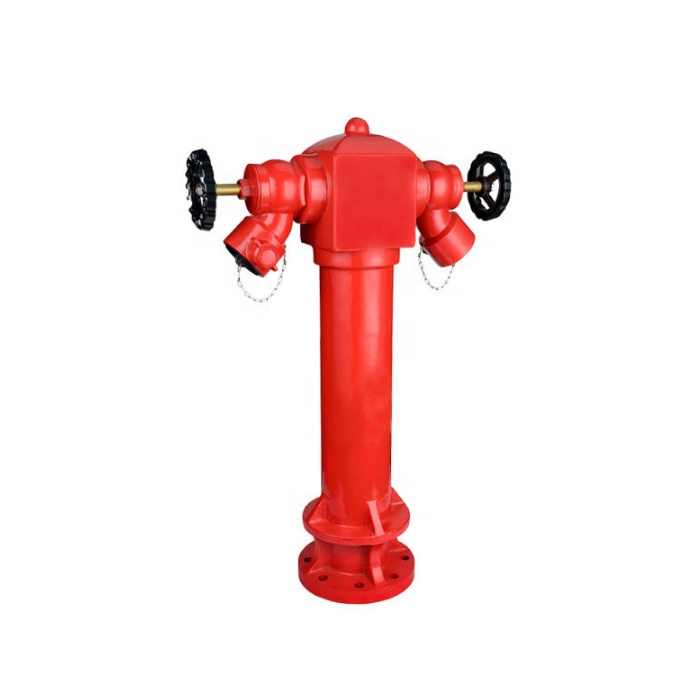 Hot Sale Ductile Iron Red Color 2-Way Pillar Double Outlet Fire Hydrant