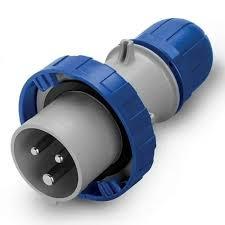 ปลั๊กไฟฟ้าอุตสาหกรรม PowerBar มาตรฐานการต่อสายดิน ช่องเสียบเดี่ยว ทนทาน ผลิตจากพลาสติก สีเทา-น้ำเงิน สำหรับงานอุตสาหกรรม - Product Image 2