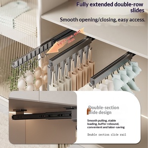 <span class=keywords><strong>Appendiabiti</strong></span> Estraibile Rinforzato per Armadio, Organizzatore a Gancio Montato dall'Alto Senza Foratura per Cucina, Bagno e Guardaroba - Product Image 3
