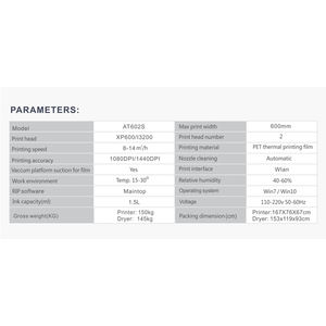 Stampante <span class=keywords><strong>DTF</strong></span> A1 A2 con Macchina Scuotipolvere I3200 Xp600 per Stampa su Magliette - Product Image 2