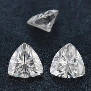 Moissanite Trillion Cut Loose Stone D Color White Triangle Shape For Jewelry Making - Product Image 1
