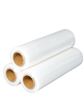 Film étirable souple adhésif simple face en PE LLDPE transparent pour l'emballage de palettes, l'expédition et le déménagement (vente en gros)