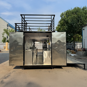 บ้านตู้คอนเทนเนอร์สำเร็จรูปทันสมัย โครงสร้างเหล็ก สำหรับร้านอาหารฟาสต์ฟู้ด ร้านกาแฟ บาร์เคลื่อนที่ ร้านอาหาร - แข็งแรงทนทาน - Product Image 3