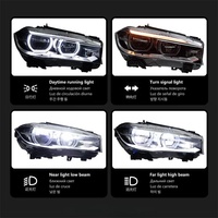 Phares LED Angel Eye CREULI pour BMW X5 F15 2013-2019, lentille modifiée, feux de jour DRL, clignotants, Plug & Play, Vente Flash
