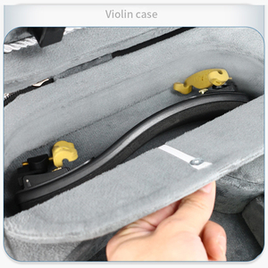 Deluxe Oblong Violin Case 4/4 Full Size Lightweight Oxford Fabric Hard Foam Case with Hygrometer 2 <b>Bow</b> <b>Holders</b> OEM - Product Image 5