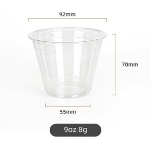 9 10 12 14 16 20 24 oz Clear <b>Plastic</b> <b>Cups</b> PET Disposable Cold <b>Drink</b> Boba Tea <b>Cup</b> Crystal Perfect for Ice Cream with Dome Lid - Product Image 1