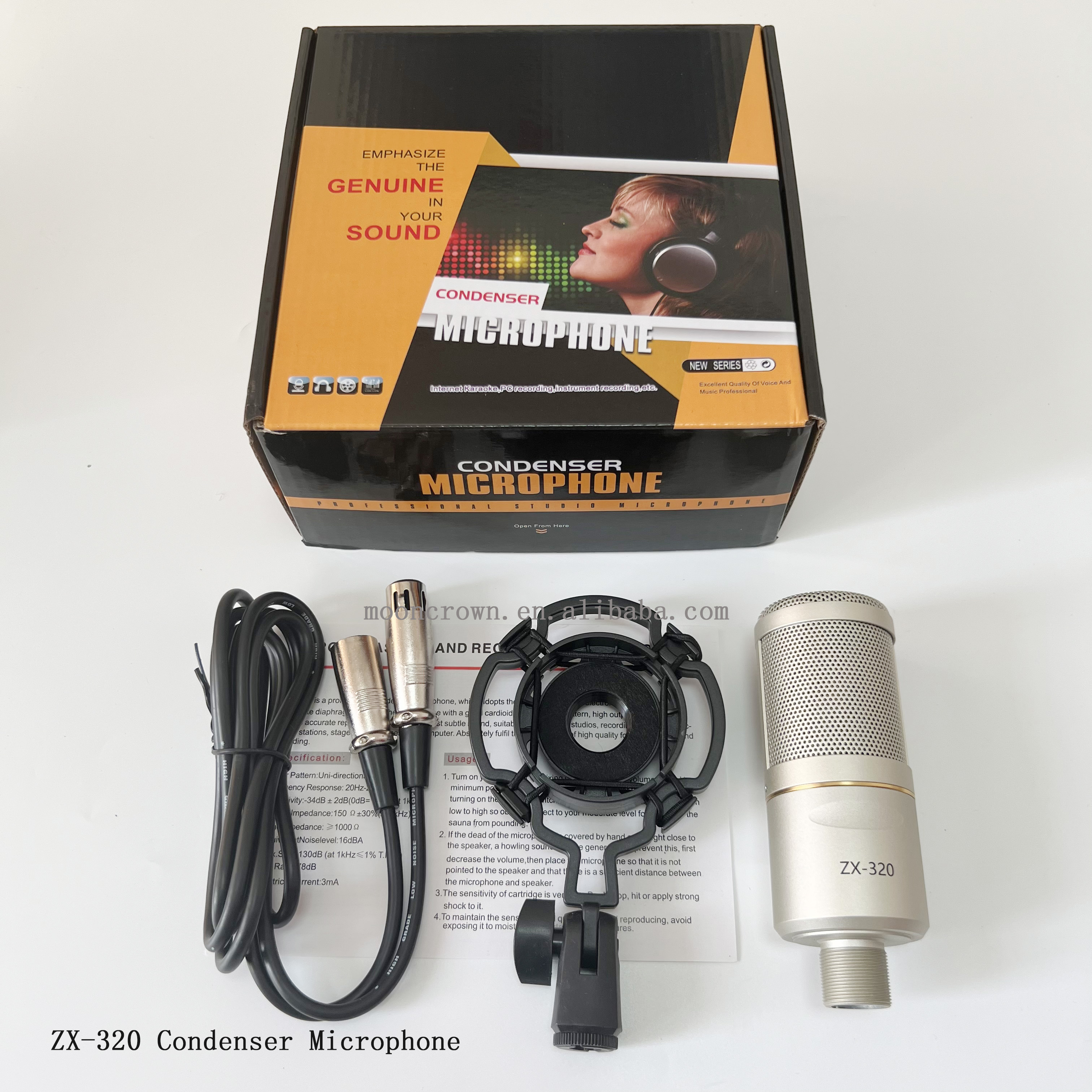 ●Mic-C ZX-320 Condenser Microphone - Professional Live Streaming